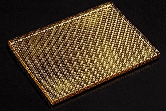 24K Gold Metallbeschichtung auf Glas - SEEN AG